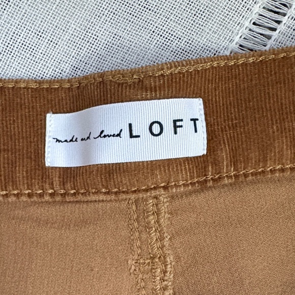 LOFT NWOT High Rise Skinny Cognac Corduroy Pants - Picture 3 of 14
